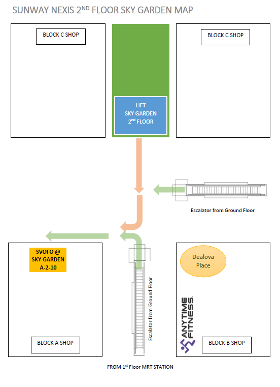 Map to Sky Garden Hall